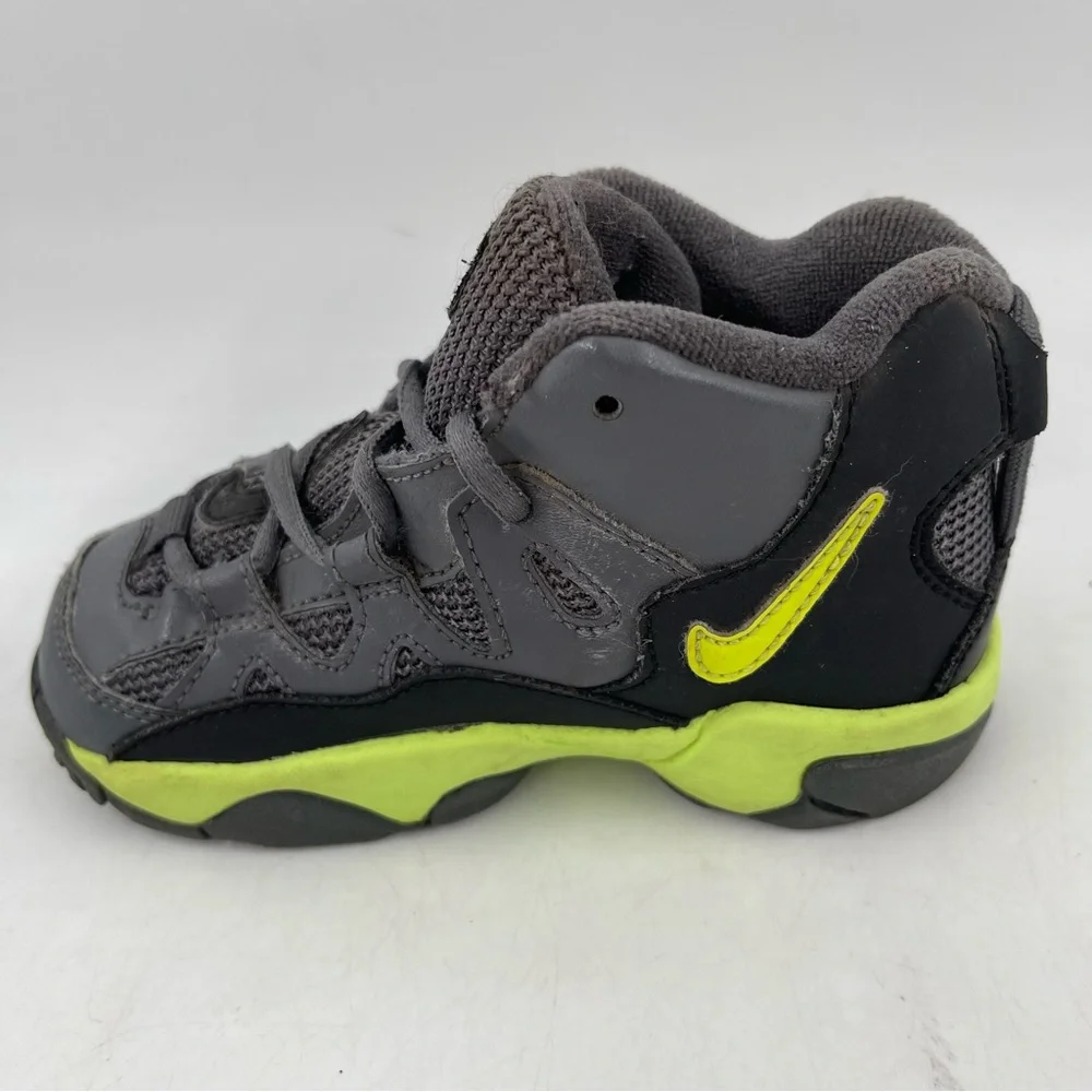 Nike Unisex Kid’s High Boots - Size 8C - Grey Yellow Sneakers Shoes